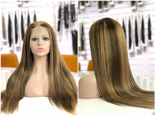 Double drawn Lace Front color Wig Wholesale Cuticle Aligned Unprocessed