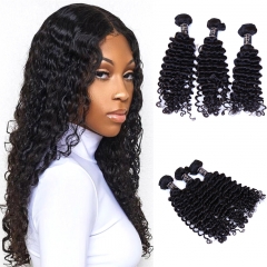 XYS Hot Selling Deepwave Bundles 100% Unprocessed Virgin Human Hair Extensions 2 bundles for deal