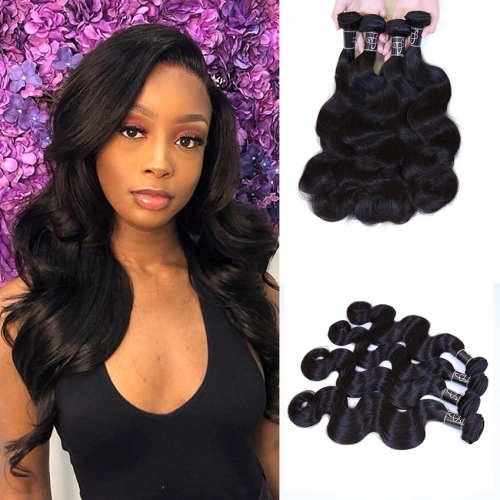XYS Hot Selling Body Wave Bundles 100% Unprocessed Virgin Human Hair Extensions