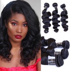 XYS  Loose Curly Bundles 100% Unprocessed Virgin Human Hair Extensions