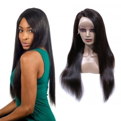 XYS Nature Straight Frontal  Lace  Wig 100% Unprocessed Virgin Human Hair Extensions